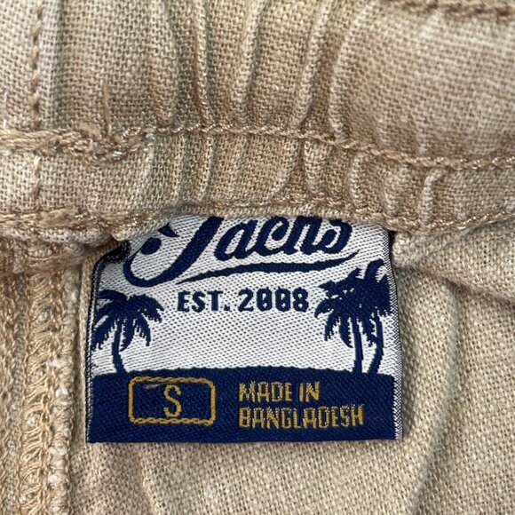 Jacks Tan Linen-Blend Drawstring Pants Small 90G - Picture 3 of 7